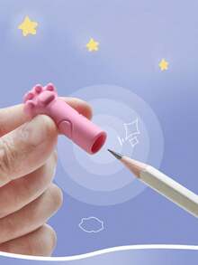 30pcs Cat Shaped Pencil Caps, 2-In-1 Creative Cute Pencil Tip Protectors, School Supplies For Kids