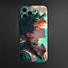 Meine Hier lzuku Deku Handyhülle für iPhone 16,15,14,13,12,11 Plus, Pro Max, weiche Silikon schwarze Hülle