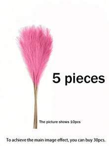 10pcs/20pcs - Artificial Rattan Rose Pampas Grass, Boho Style Decorative Fake Reeds, Tall & Fluffy Artificial Flowers, Suitable For Vase Filler, Farmhouse Decor, Kitchen, Room Decor, Wedding Party, Valentine's Day, Gifts, Autumn Decor, Artificial Plants - Hot Pink - View 9