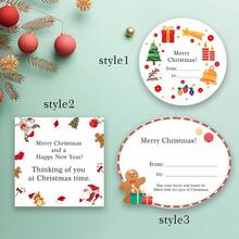 Custom Cardboard, Custom Postcards, Custom Christmas Cards, Custom Greeting Cards, Custom Gift Box Labels, Custom Tags, Custom Wine Labels, Custom Gift Tags, Custom Item Classification Labels, Custom Gift Tags, Party, Birthday, Gathering, Back To School, Independence Day, Beach Party - Christmas Card Paper - View 2