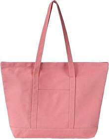 Bolsa de lona con bolsillo externo, bolsa de lona extra grande, bolsas de compras resistentes, bolsa de fin de semana - Blanco y negro - Ver 17