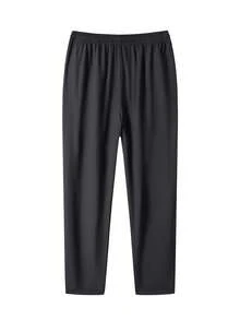 Herren einfarbige Lässig Jogginghose mit Taschen, Gummibund, Reißverschlussdetails, Kordelzug Taille, weiches & bequemes Material, leichte Fitness- & Laufhose, vielseitige Outdoor-Hose, perfekt für Outdoor-Sport, Gym-Workouts und den Alltag