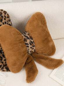 Neue Schleifenkissen, blumenförmige Kissenkissen, Bett- und Sofadekorationen, Leopardenmuster Kissen, weiche und niedliche Schleifen-Kissenkissen, Teppichsitzkissen, Sofa-Stuhlkissen geeignet für alle Jahreszeiten, Rückkehr-zur-Schule-Saison Zubehör, Heim- und Schlafsaal-Dekokissen, in verschiedenen Farben erhältlich. Das perfekte Geschenk für Freunde und Familie. - Schleife mit Leopardenmuster - Übersicht 4