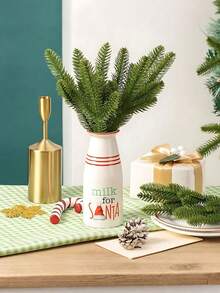 24 pièces de plantes artificielles à aiguilles de pin, branches artificielles de pin à aiguilles de Noël, couronnes de plantes vertes à aiguilles de pin, aiguilles de pin vertes artificielles, très adaptées pour les accessoires DIY, utilisées pour les couronnes de Noël et la décoration de la maison et du jardin, Noël, Nouvel An, décoration de la maison quotidienne et autres activités extérieures