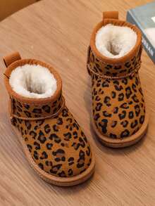 1 Pair New Kids Snow Boots, Boys & Girls Thermal Lined Thick Warm Waterproof, Suitable For School, Outdoor, Birthday Party And More - Brown - View 9