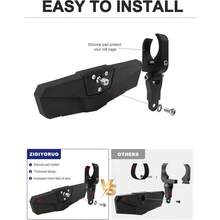 Espejo retrovisor UTV, SXS UTV Espejo central con abrazadera de aluminio para montaje en jaula de 1.5 a 2 pulgadas, compatible con RZR, Maverick Can Am X3, Talon - Negro - - Ver 7