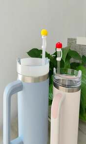 HOMDSG 4 Pack Silicone Cowboy Hat Straw Covers Cap Compatible With Stanley Cup 30 40 Oz, Cute Funny Tumbler Straw Topper Accessories For Man &Amp; Woman Christmas Gift - ColorC - View 4