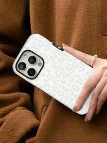 White Leopard Print Design Elemt-Design Phone Case, Suitable For Models 16, 15, 14 Pro Max, 13, 12, 11, XR, XS Plus Phone Cases, Made Of TPU Silicone Material, Providing Shock And Drop Protection, With Drop Protection Function, And Has A Very Good Hand Feel.It Is The Most Suitable Gift For Family, Frids, And Loved Ones..Holiday Phone Accessories.Pink Christmas 17 Pro Max Case Family Cover 17 Pro Max An Excellent Gift For Friends Girlfriend Or Boyfriend Fundas Cheap Gifts For Women Y2k Phone Case Anime Mobile Phone Case Phone Cases Cute Phone Cases Bear Phone Case New Year Mobile Phone Case - White CZ Hollow Out 222 - View 8