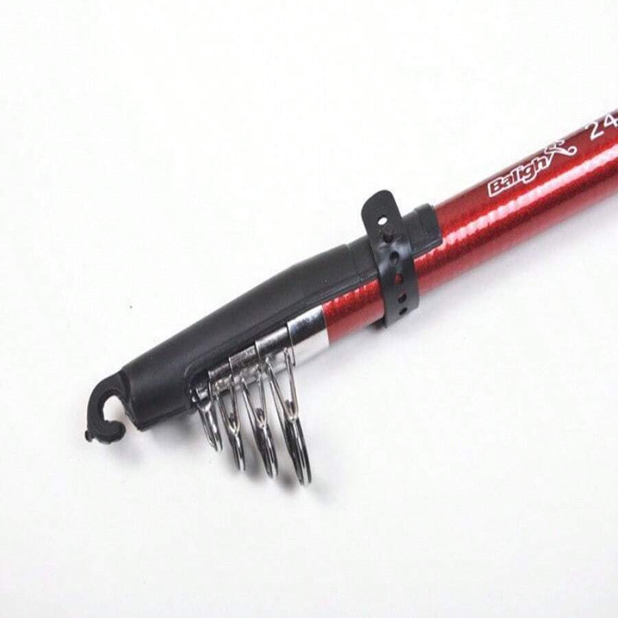 Vara de pesca marítima de fibra de vidro com múltiplas especificações para pesca, ideal para viagens de pesca marítima e pesca costeira, adequada para pescadores de todos os níveis de habilidade para capturar vários peixes marinhos. Pesca com varas de pesca marítima de fibra de vidro com múltiplas especificações. - Vermelho - Ver 1