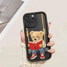Estuche de teléfono con patrón de oso balanceante, ahuecado y reforzado, anticaída y texturizado, resistente a los golpes.Compatible con Iphone11/12/13/14/15/16Pro/16Plus/16Promax/7Plus/8Plus/X/Xs Max/Xr/11Pro/12Pro/13Pro/14Pro/12Mini/13Mini/11Promax/12Promax/13Promax/14Promax/14Plus/6/6S/6Plus/7/8.Adecuado para niños y niñas, regalo para aniversario o vacaciones. - Color 1 - Ver 3