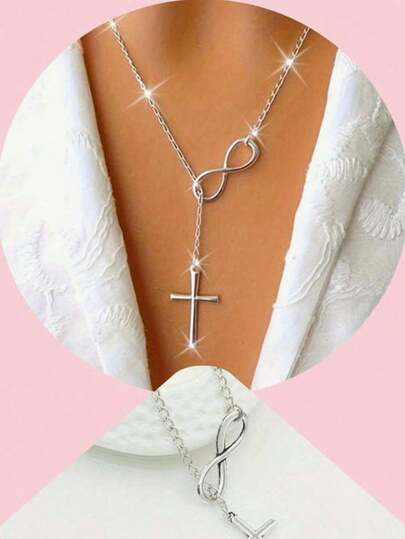 Ladies' Infinite Lucky Eight Character Necklace, Unique Fashion Design, Light Luxury And Elegance, Suitable For Daily Life, Valentine's Day Gift For Girlfriend ...