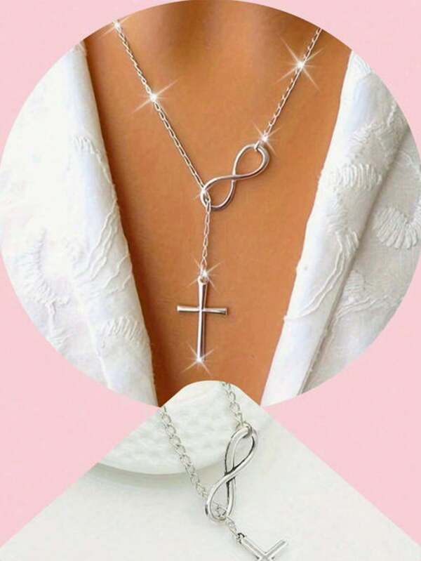 Ladies' Infinite Lucky Eight Character Necklace, Unique Fashion Design, Light Luxury And Elegance, Suitable For Daily Life, Valentine's Day Gift For Girlfriend ...