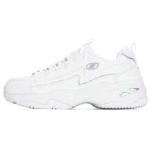 Skechers Women's D'LITES 4.0 White/Silver Panda Low-Top Lightweight Sneakers, Casual Shoes 896147-WSL