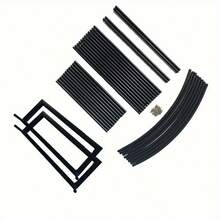 1 set de support de base noir, treillis de tonnelle, accessoires de support de grimpante pour patio