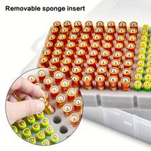 Battery Storage Organizer Case, Battery Vault Box Holder Container For 134pcs AA AAA Batteries, Garage Organization Carrying Bag Fits Home Kitchen Warehouse (Batteries Not Included) - 無色 - 查看 5