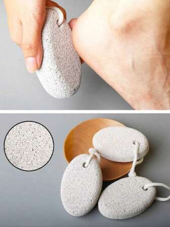 1 块大号圆形火山足部浮石，用于去除死皮、袋子、收纳、存储