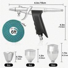 YOULUN 2-In-1 Trigger Spray Gun Set, With 0.3mm/0.5mm/0.8mm Nozzles, 2cc/5cc/13cc/20cc/40cc Paint Cups, For Cosmetics, Nails, Model Coloring, Art Spraying
