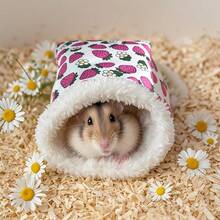 Sugar Gliders Sleeping Pouch Bag,Winter Warm Hamster Hideout Pouch Small Animal Cave House Plush Nest Bed Pocket Pet Carriers Bag, Pet Warm Comfortable Nest Bed For Hedgehog Guinea Pig Hamster Rat Ferret Hamster Squirrel And Other Small Animal Beds