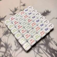 Set di 5 dadi da bere per giochi da festa, bar, addio al nubilato, dadi creativi per giochi di bere, regalo per anniversario, San Valentino, Natale, Ognissanti, Ringraziamento - Bianco - Visualizzare 6