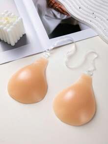 New Silicone Invisible Bra With Adjustable Straps, Non-Slip Design, Lift And Enhance - Apricot - View 3