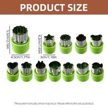 6/12件套防锈不锈钢饼干模具，蔬菜水果切片模具，全手保护，迷你派、水果和饼干烘焙密封模具，烘焙和食品辅助工具，花卉压花模具，沙拉制作工具，厨房小工具，厨房配件，家居和厨房用品 - - - 查看 2