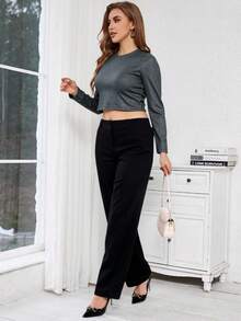 BLUSA BRILLOSA - Gris - Ver 2
