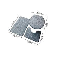 3-Piece Non-Slip Bathroom Set (Smooth) (*VARIED DESIGNS*) - 藏蓝色 - 查看 2