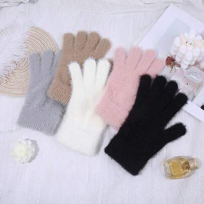 1 paire de gants d'hiver magiques pour femmes et hommes, gants thermiques chauds et extensibles pour temps froid. Gants tricotés noirs pour la course, la randonnée, la conduite