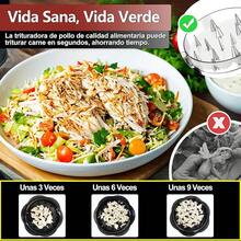 Desmenuzador de Pollo - Desmenuzador de Pollo de 25CM, Tapa Visual, Mango Ergonómico, Antideslizante y Apto para Lavavajillas, Usado para Cortar Verduras y Carne, Desmenuzador de Pollo para Queso Duro (Negro) - Negro - Ver 9