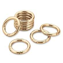 10/20/30pcs Flat Spring O-Rings, Metal Key Rings, Round Carabiner Clips, Suitable For Key Chains, Bags, Purses - Key Chain Hooks Replacement For DIY