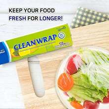 Plastic Wrap For Food (8.66in X 393.7ft - 3 Pack) | Plastic Wrapping Paper For Food,  Food Wrap, Clear Wrap To Seal Baked Goods, Food Transparent Wrap, Press And Seal Wrap - 如圖 - 查看 2