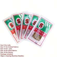 20/50pcs Titanium Coated Sewing Machine Needles, Size 9/11/14/16/18, Durable Golden Needles, Suitable For Home Sewing, Quilting And DIY Crafts, Universal Replacement Needles, Great Gift For Sewing Enthusiasts On Christmas And Other Holidays