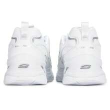 Skechers Women's D'LITES 4.0 White/Silver Panda Low-Top Lightweight Sneakers, Casual Shoes 896147-WSL