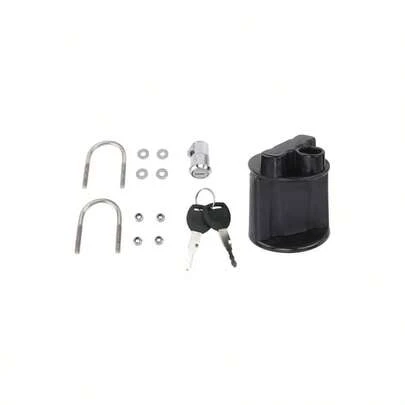Cerradura del soporte del tanque de aceite de gas, soporte del tanque de gasolina, soporte de latas de gasolina, evita fugas antirrobo, para tanque de combustible de 3L 5L barril