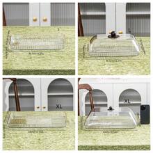 Plastic PET Material, Multi-Size Rectangular Display Trays With Dustproof Lids, Unbreakable, Reusable Fruit Plates, Desserts, Snacks, Cakes Trays, Suitable For Various Festivals, Weddings, Parties, Banquets - Transparent - View 3