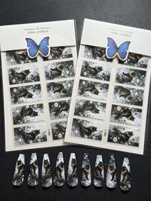 2packs Luxury Designer Original Design Cat Nail Sticker L-064