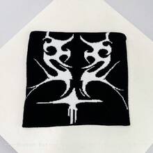 1 件秋冬美国街头风格提花火焰针织帽,温暖时尚个性化滑雪帽秋季 - 彩色 - 查看 15