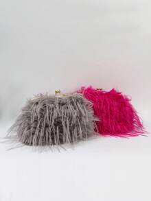 BAILEE Stylish, Elegant, Lightweight, Luxury, Solid-Colored Shoulder Bag With A Clasp And Metal Chain Strap. Perfect For Outfits And As A Gift Option. - Multicolor - View 8