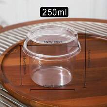 25pcs Reusable Cake Cups With Lids, Durable Non-Breakable Yogurt, Coconut Milk, Pudding, Oatmeal Cups, Transparent Dessert Cups For Cakes, Mousses, Cupcakes, Ice Cream - Transparent - View 7