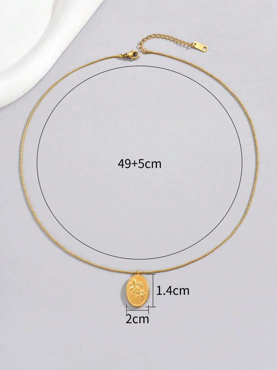 18k Gold Plated Simple & Beautiful Flower Pattern Stainless Steel Lily Pendant Necklace For Women, Happy Holidays Best Friend Gifts Valentines