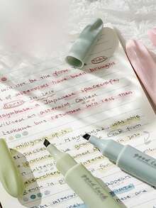 12pcs Highlighter Marker Pen, Chisel Tip, Water Based Ink, Quick Dry, No Bleed, Smooth Pen Barrel, Comfortable Grip, For Bible Study Notes School Office