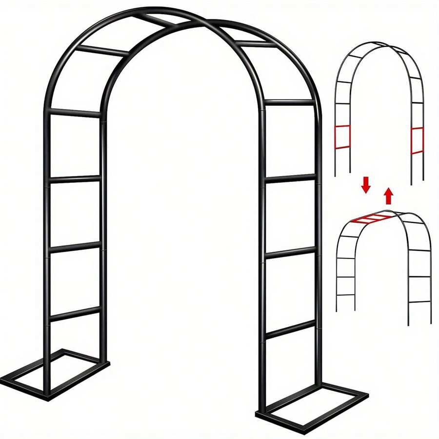 1 set de support de base noir, treillis de tonnelle, accessoires de support de grimpante pour patio