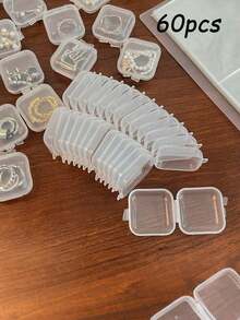 5/50pcs Mini Clear Plastic Storage Boxes, Jewelry Storage Boxes, Transparent Storage Containers, Multifunctional Portable Storage Containers With Lids, For Small Items, Crafts, Jewelry, Hardware