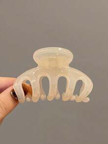 4 piezas/1 pieza 6,8 cm Pinzas de plástico para el cabello de color negro, beige, café, rojo oscuro. Accesorios de cabello elegantes, versátiles y de alta gama de unicolor, adecuados para uso diario, casual, fiesta, viaje, coleta, moño, lavado de cara, maquillaje, combinación de atuendos. Pinzas de belleza para el cabello casual para otoño e invierno. - Multicolor - Ver 8