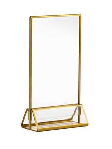 12 件/6 件/1 件透明亚克力婚礼桌号架带金色边框，双面金色相框，餐厅桌菜单，食谱卡照片展示徽标架，非常适合婚礼、彩排晚宴、订婚派对、周年纪念、生日、新娘送礼会、成人仪式、公司聚会或任何特殊活动！