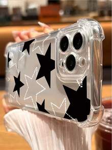 1个星形透明防震TPU手机壳，兼容苹果17 Air/17 Pro Max、16 Pro、11、15 Pro Max、14 Pro Max / Galaxy / Honor X6A、X7B、X8B / S25 - 無色 - 查看 4