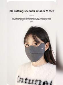 Wiatroszczelna i pyłoszczelna maska 3D Stereo, oddychająca, ciepła maska na twarz o wysokiej estetyce dla kobiet, jesień/zima