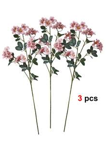 1支/3支人造樱花，27.6英寸长茎丝绸雏菊花枝，适合家居婚礼派对桌面装饰插花 - 粉色 - 查看 8