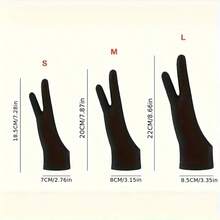 1PC Artist Drawing Glove With Two Fingers | An Anti-Sweat, Anti-Smudge & Anti-Fouling Glove That Reduces Friction For A Smoother Workflow On Digital Tablets & Paper | Universal Fit For Left Or Right Hand, Great For Sketching, Oil Painting & Digital Art | A Must-Have Tool & Desk Accessory For Any Artist's Home Or Studio. The Perfect Christmas Gift For Creatives.