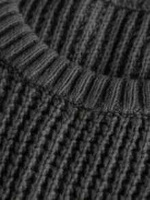 Herren Lässig Outdoor vielseitiger Jacquard-Strick Rundhals Langarm Pullover, Herbst/Winter